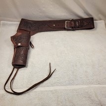Vintage Tooled Leather Drop Holster ~ Made in Mexico 38 - 357 - £69.37 GBP