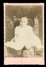 Vintage CDV Photo WA Johnston Studio Baby on Tapestry Rural Retreat Virg... - $10.88
