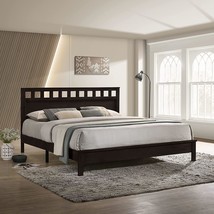 Merlot Solid Wood Pisces Queen Size All-In-One Platform Bed By New Classic - £195.31 GBP