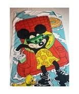 Vintage Walt Disney Mickey Mouse Towel 80s 90s Swimming Duckie Pool 54x 28 - $26.87