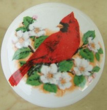 Ceramic Cabinet Knobs W/ Cardinal #3 w/ Dogwood domestic - £3.55 GBP