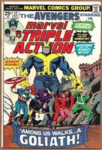 Marvel Triple Action #22 The Avengers Marvel Comics 1974 Bronze Age Comic Book - £3.34 GBP