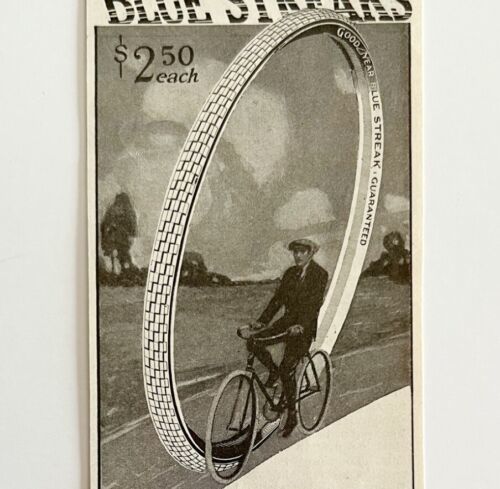 1916 Goodyear Bicycle Tires Blue Streaks Advertisement Bike Ephemera DWMYC1 - £7.85 GBP