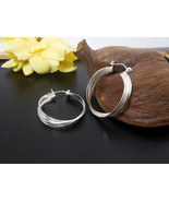 Multi Row Earrings, Twist Hoop Earrings, Sterling Silver Earrings | Sup ... - $38.37 CAD