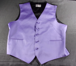 Nwot Tuxedo Park Accessories Adult Medium Purple And Black Satin Tuxedo Vest - £22.58 GBP