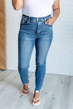 Alba High Rise Control Top Distressed Hem Skinny Jeans - $79.80