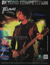 Alice In Chains William Duvall Framus guitar 8 x 11 advertisement 2013 ad print - $4.05