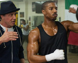Sylvester Stallone and Michael B. Jordan in Creed training scene in gym 16x20 Ca - £55.29 GBP