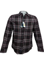 Perry Ellis Untucked Shirt Port Mens Small Flannel Shirt Button Down Bur... - £26.08 GBP