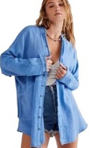 Free People We The Free Summer Daydream Buttondown Shirt Top Oversized M... - $35.22