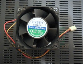 Vintage Cyber Cooler Ball Bearing CPU Fan w/ Heat Sink &amp; Hold Down - £5.04 GBP