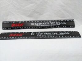 Lot Of (2) Vintage Dare Drug Abuse Resistance Education 12&quot; Rulers - $15.84
