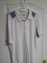 PGA Tour Polo Shirt Mens Size XXL Short Sleeve Blue &amp; White Golf Polyester - £8.63 GBP
