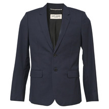 Saint Laurent Single Breasted Blazer In Wool Men Blue Size 48 - $619.40