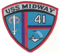 8.5&quot; Navy Uss Midway CV-41 Embroidered Jacket Patch - £23.56 GBP