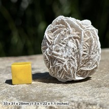 Gypsum desert rose chalk blackboard: grounding chakra healing crystal, certified - £15.55 GBP