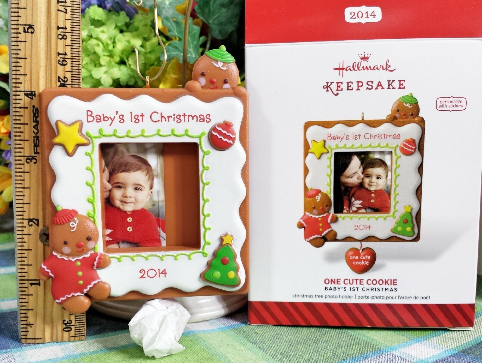 Hallmark Baby's First Christmas Photo Holder 2014 One Cute Cookie ornament - $8.99