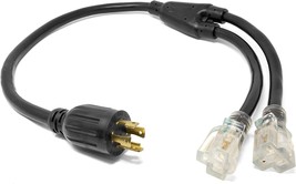 Wen Pc.405 2 3 Ft. 10 Gauge Sjtw Generator Extension Cord, 20R Outlets), Black - $36.93