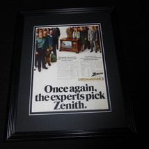 1974 Zenith Chromacolor II TV 11x14 Framed ORIGINAL Vintage Advertisement - £30.96 GBP