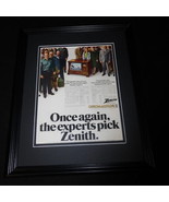 1974 Zenith Chromacolor II TV 11x14 Framed ORIGINAL Vintage Advertisement - £31.06 GBP