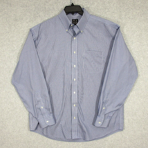 Jos A Bank Traveler&#39;s Collection Men&#39;s Dress Shirt Long Sleeve Blue Size... - $17.11