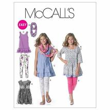 McCall&#39;s Patterns M6275 Girls&#39;/Girls&#39; Plus Dresses, Scarf and Leggings, ... - £7.17 GBP