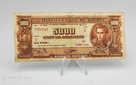 Bolivia Banknote 5000 Bolivianos 1945 P-150 Circulated - £11.64 GBP