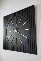 - Lines Effects Series Special Design Wall Clock - Black &amp; Gold - 50x50cm - $70.28