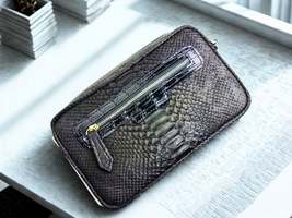 Snakeskin Shoulder Clutch Bag for Men - $250.00