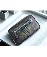 Snakeskin Shoulder Clutch Bag for Men - $250.00