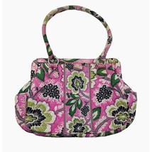 Vera Bradley Retired Priscilla Pink Flower Clamshell Shoulder Purse Handbag - £18.00 GBP