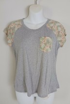 Muk Luks Pajama Top Gray Floral Women&#39;s Size M - $163.04 MXN