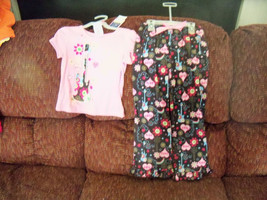 Sleepwear 2PC Love Pink Guitar Pajama&#39;s Size 4/5 Girl&#39;s NEW - £13.42 GBP