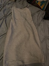 UNBRANDED Sassy Shiny Silver Dress Size S - $13.86