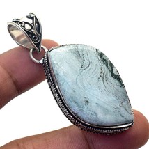 Green Opal Vintage Style Gemstone Handmade Fashion Pendant Jewelry 2.30" SA 542 - £5.18 GBP