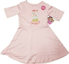 Disney Princess Girls Holiday 3/4 Sleeve Dress 2 Pack Christmas Pink L (10/12) - £11.39 GBP