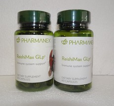 Two Pack: Nu Skin Nuskin Pharmanex ReishiMax GLP 60 Capsules SEALED x2 - £158.07 GBP