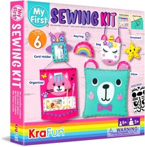 My First Sewing Kit for Beginner Kids Arts Crafts 6 Easy DIY Projects of... - £46.43 GBP