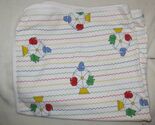 1-Ply White Cotton Baby Receiving Blanket Primary Ferris Wheel Elephant ... - $21.96