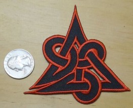 Celtic Triad / Knot Iron On Embroidered Patch 3 1/4 &quot; X 3 1/2 &quot; - £4.22 GBP