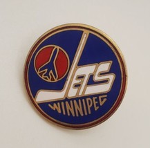 WINNIPEG JETS NHL Hockey Lapel Hat Vest Pin Pinchback Circle Logo Pin - £15.38 GBP