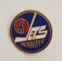 Winnipeg Jets Nhl Hockey Lapel Hat Vest Pin Pinchback Circle Logo Pin - $19.60