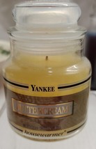 Yankee Candle Buttercream Small Jar Candle 3.7oz Black Band 25-40 Hours of Burn - £12.38 GBP