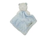 BLANKETS &amp; BEYOND BLUE WHITE TEDDY BEAR SECURITY BLANKET STUFFED ANIMAL ... - $28.50