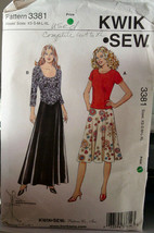 Pattern 3381 (used) Misses Skirts & Tops sz XSM-XL (Bust 31"-45") - $5.69