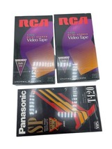 New VHS Video Tape T-120 Lot 3 Blanks Unused RCA Panasonic Hi-Fi Stereo VCR - £12.65 GBP