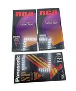 New VHS Video Tape T-120 Lot 3 Blanks Unused RCA Panasonic Hi-Fi Stereo VCR - £12.56 GBP
