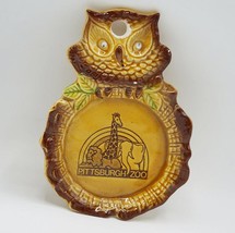 Pittsburgh Zoo Owl Souvenir Wall Decor Spoonrest Trinket Dish Made in Japan - £19.41 GBP