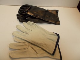 12&quot; PVC Trapping Gauntlet &amp; Leather Glove Combo (Trapping Supplies Gaunt... - $16.95