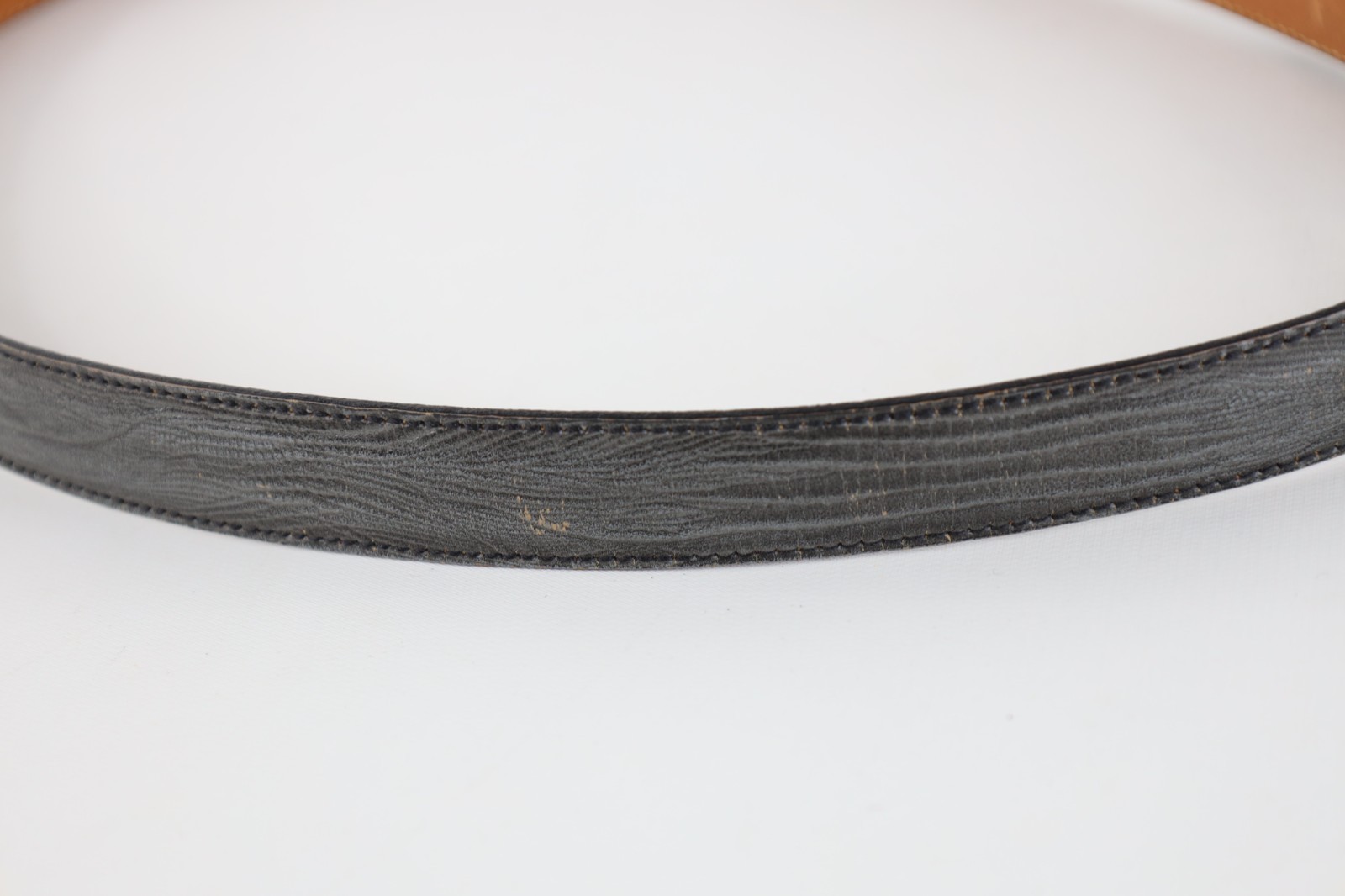 Vintage 70s 80s Streetwear Mens 34 Craftsmen Leather Waist Belt Pants Gray USA Item image 4